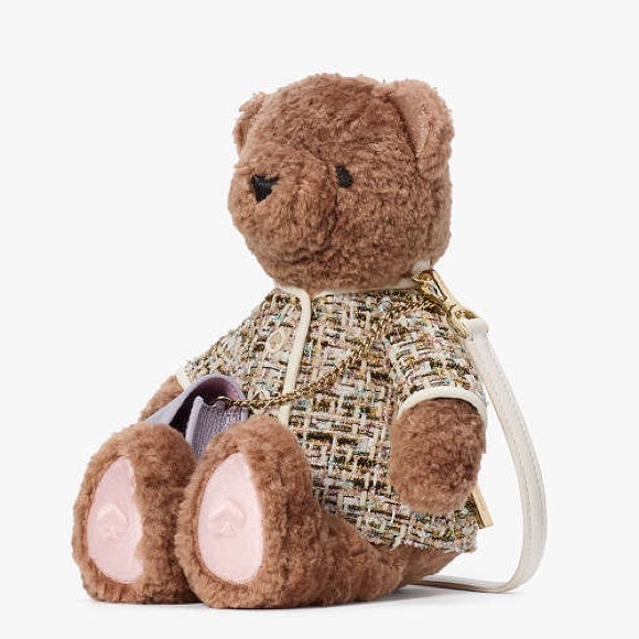 kate spade NWT! $449 MSRP Oh What Fun 3D Teddy Bear Crossbody - Picture 6 of 7